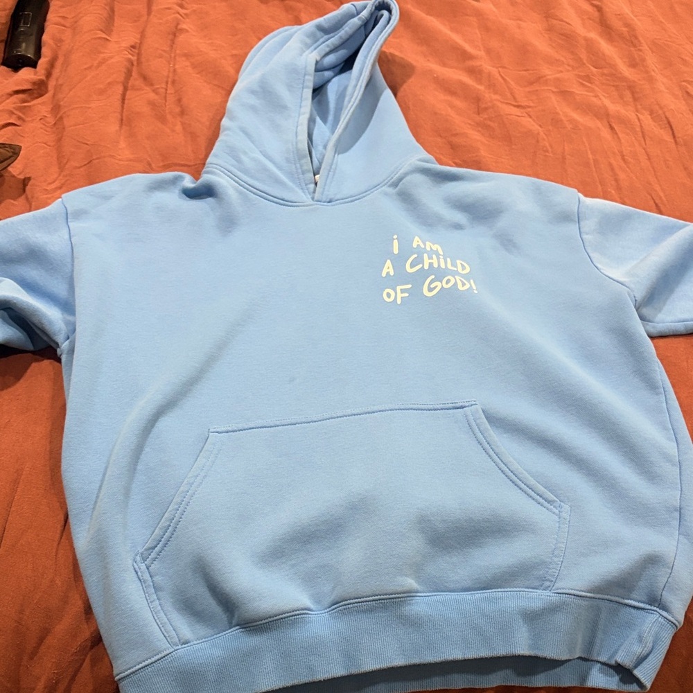 Womens Light Blue "I Am A Child Of God" Sweatshirt - Picture 2 of 6
